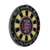 Logo & Custom Text Business Company  ダーツボード (正面左)