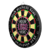 Logo & Custom Text Business Company  ダーツボード (正面右)