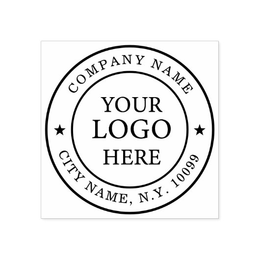 Logo d'entreprise Simple Élégant ラバースタンプ (インプリント)