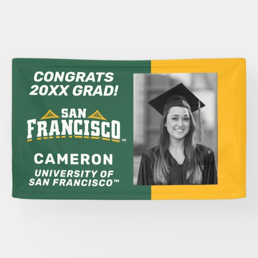 Logo der Universität San Francisco | Glückwunsch G 横断幕 (横)