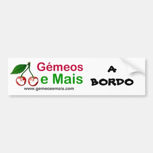 Logo do Portal, A BORDO, www.gemeosemais.com バンパーステッカー (正面)