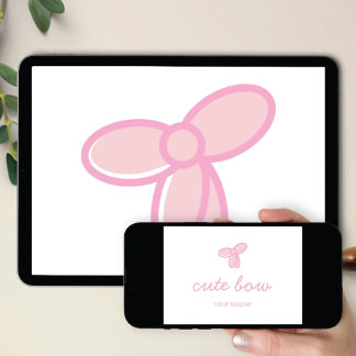 Logo Download かわいいリボン | ブティック＆ビューティーブランド 招待状