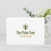 Logo Download Coconut Palm Tree Tropical Brand 招待状 (スタンド正面)
