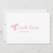 Logo Download Cute Bow | Boutique & Beauty Icon 招待状 (正面)