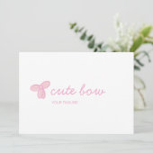 Logo Download Cute Bow | Boutique & Beauty Icon 招待状 (スタンド正面)