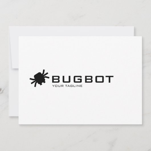 Logo Download Robotic Bug Logo | Tech Brand 招待状 (正面)