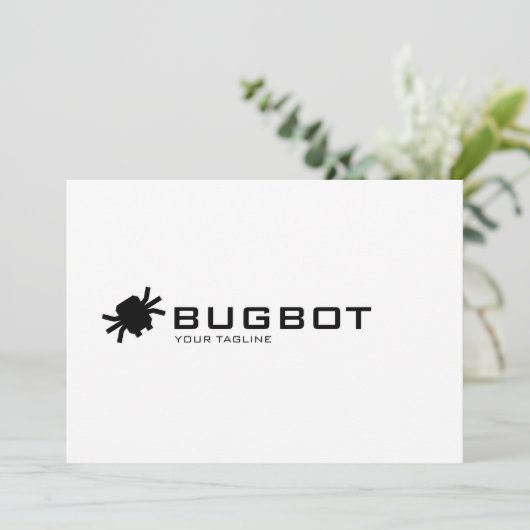 Logo Download Robotic Bug Logo | Tech Brand 招待状 (スタンド正面)