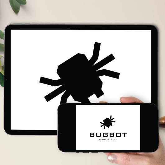 Logo Download Robotic Bug Logo | Tech Brand 招待状