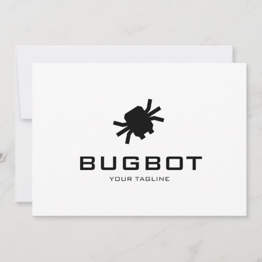 Logo Download Robotic Bug Logo | Tech Brand 招待状 (正面)