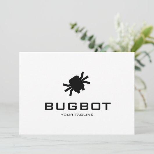 Logo Download Robotic Bug Logo | Tech Brand 招待状 (スタンド正面)