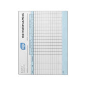 Logo Editable Office Restroom Cleaning Log Notepad ノートパッド (回転)