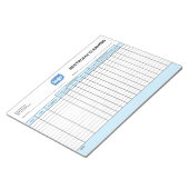 Logo Editable Office Restroom Cleaning Log Notepad ノートパッド (アングル)