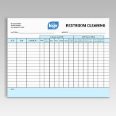 Logo Editable Office Restroom Cleaning Log Notepad ノートパッド