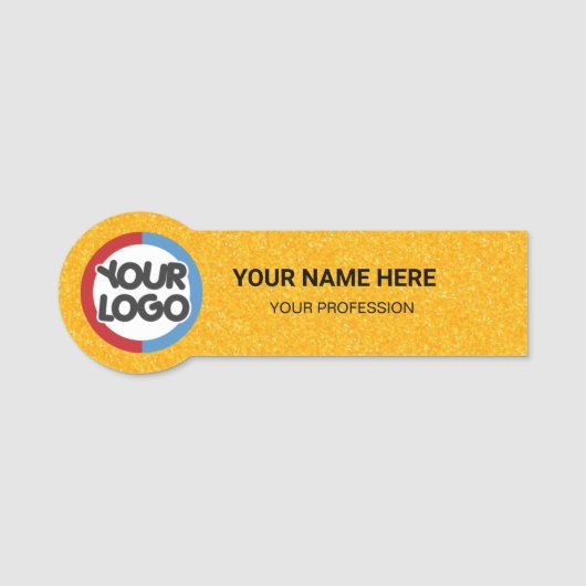 Logo Employee Magnetic your logo here business job 名札 (正面)