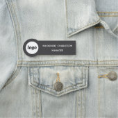Logo Employee Staff Magnetic or Pin Slate Gray 名札 (インサイチュ)
