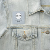 Logo Employee Staff Powder Blue Magnetic or Pin 名札 (インサイチュ)