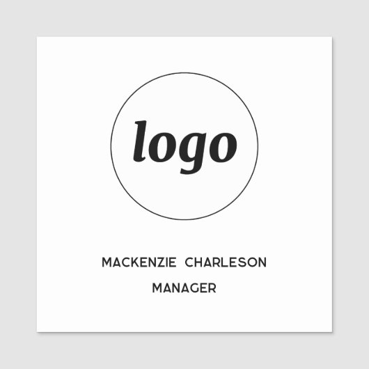 Logo Employee Staff Team Magnetic or Pin 名札 (正面)