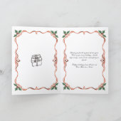 Logo Hand Drawn Charming Christmas Tree Business シーズンカード (内部)