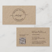  Logo Initials Kraft 名刺 (正面/裏面)