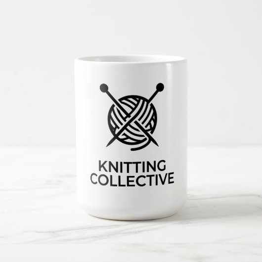 Logo Knitting Collective Pelote de Laine コーヒーマグカップ (中央)