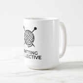 Logo Knitting Collective Pelote de Laine コーヒーマグカップ (正面右)
