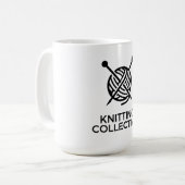 Logo Knitting Collective Pelote de Laine コーヒーマグカップ (正面左)