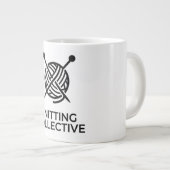 Logo Knitting Collective Pelote de Laine  ジャンボコーヒーマグカップ (正面右)
