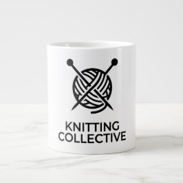 Logo Knitting Collective Pelote de Laine ジャンボコーヒーマグカップ