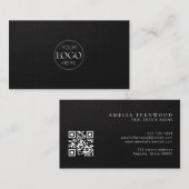 Logo | Luxury Leather Real Estate QR Code 名刺 (正面/裏面)