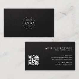 Logo | Luxury Leather Real Estate QR Code 名刺