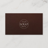Logo | Luxury Leather Real Estate QR Code 名刺 (正面)