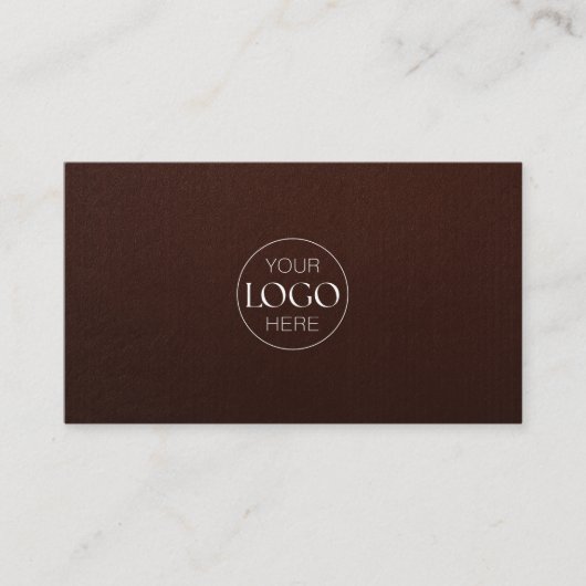 Logo | Luxury Leather Real Estate QR Code 名刺 (正面)