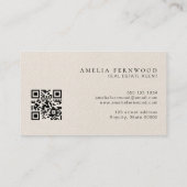 Logo | Luxury Leather Real Estate QR Code 名刺 (裏面)