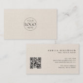 Logo | Luxury Leather Real Estate QR Code 名刺 (正面/裏面)