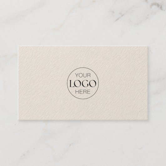 Logo | Luxury Leather Real Estate QR Code 名刺 (正面)