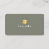Logo mark with name eucalyptus color コーリングカード (正面)