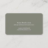 Logo mark with name eucalyptus color コーリングカード (裏面)