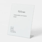 Logo Minimal Business Welcome Sign 台座サイン (正面)