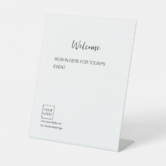 Logo Minimal Business Welcome Sign 台座サイン