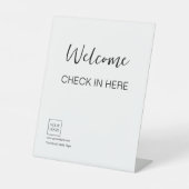 Logo Minimal Business Welcome Sign 台座サイン (正面)