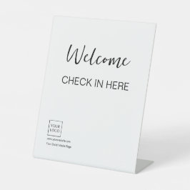 Logo Minimal Business Welcome Sign 台座サイン