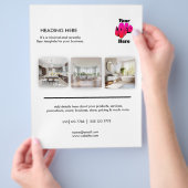 Logo Minimal Photo Business Marketing チラシ (手)