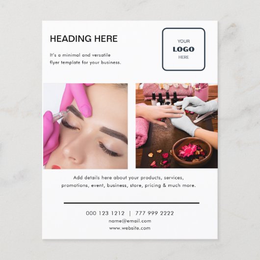 Logo Minimal Photo Business Marketing チラシ (正面)