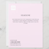 Logo Minimal Pink Business Marketing Flyer (裏面)