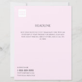 Logo Minimal Pink Business Marketing Flyer (正面)