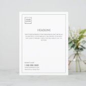 Logo Minimal White Business Marketing Flyer (スタンド正面)