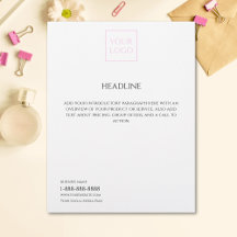 Logo Minimal White Business Marketing Flyer