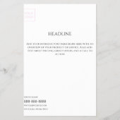 Logo Minimal White Business Marketing Flyer チラシ (裏面)