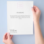 Logo Minimal White Business Marketing Flyer チラシ (手)
