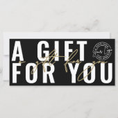 Logo Modern Black Gold Business Gift Certificate (正面)
